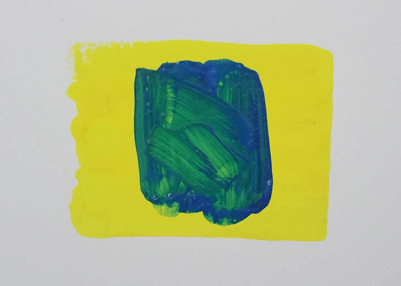 Layering of Gouache where the paint is streaking and muddy